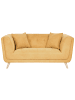Beliani 3-tlg 2-Sitzer Sofa HABO in Gelb/Braun