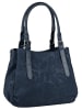 Samantha Look Handtasche echt Leder in blau