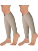 FußGut Unisex Stütz-Stulpen, 2 Paar in beige