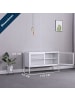 Coemo Sideboard Tokio aus Metall mit Glastüren in Weiß