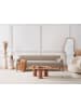 Beliani 3-Sitzer Sofa SOSJO in Beige/Braun - (W) 219 x (H) 74 x (L) 83 cm
