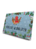 Mr. & Mrs. Panda Adventskalender Rotkehlchen Weihnachten mit Spruch in Eisblau