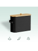 relaxdays Toilettenpapier Aufbewahrung in Schwarz - (B)45 x (H)33 x (T)16 cm