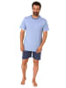 NORMANN kurzarm Schlafanzug Shorty Pyjama - 78304 in marine
