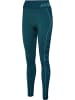 Hummel Hummel Leggings Hmlte Multisport Damen Dehnbarem Schnelltrocknend Nahtlosen in DEEP TEAL/PASTEL TURQUOISE MEL