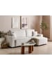 Beliani Ecksofa ABACKA in Weiß/Schwarz - (W) 247 x (H) 90 x (L) 147 cm