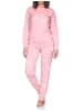 NORMANN Schlafanzug Pyjama langarm Herz Tupfen Punkte in rosa1