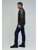Salsa Jeans Lederjacke Biker in Dark Brown