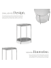 tectake Couchtisch Oxford 45,5x45,5x53cm