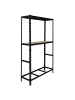 relaxdays Reifenregal in Schwarz - (B)120 x (H)180 x (T)40 cm