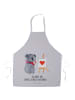 Mr. & Mrs. Panda Grillschürze Koala Künstler mit Spruch in Grau Pastell