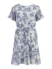 Usha Damen Kleid in Blau Weiss