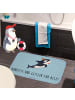 Mr. & Mrs. Panda Badematte Orca Zylinder mit Spruch in Blau Pastell