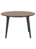 Beliani Ausziehbarer Tisch BOVINA in Braun/Schwarz - (W) 120 x (H) 75 x (L) 120 cm
