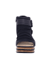 rieker Schaftsandalette in schwarz/schwarz