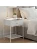 relaxdays 2 x Nachttisch in Weiß - (B)40 x (H)55 x (T)30 cm