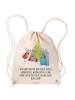 Mr. & Mrs. Panda Beutelrucksack Weihnachten Smörle mit Spruch in Creme