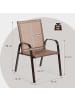 COSTWAY 2er Set Gartenstühle 56x72x90cm in Braun