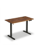 relaxdays Höhenverstellbarer Schreibtisch in Braun/ Schwarz - (B)140 x (H)120 x (T)60 cm
