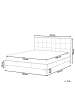 Beliani Doppelbett AMBERT in Grau - (W) 168 x (H) 102 x (L) 212 cm