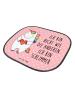 Mr. & Mrs. Panda Sonnenschutz Einhorn Herz mit Spruch in Rot Pastell