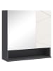 Kleankin Spiegelschrank-55L x 17B x 55H cm-Grau