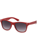 styleBREAKER Nerd Sonnenbrille in Rot / Grau Verlauf