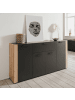 CALICOSY Sideboard LUMA in Anthrazitgrau - (W) 162  x (H) 83  x (L) 34,5  cm