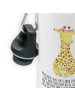 Mr. & Mrs. Panda Kindertrinkflasche Giraffe Blumenkranz mit Spruch in Weiß