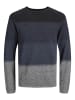 Jack & Jones Rundhals Strickpullover Langarm Sweater aus Baumwolle JJEHILL in Blau