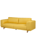Beliani 3-Sitzer Sofa NIVALA in Gelb - (W) 220 x (H) 76 x (L) 84 cm