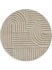 KADIMA DESIGN Teppich 3D Waschbar Skandinavischer Boho RIGI Strapazierfähig in Beige