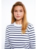 DreiMaster Maritim Damen Strick Pullover in Wollweiss Marine
