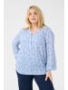 KAFFE curve Langarm-Bluse KCmahlena in Blue/Chalk Graphic Print