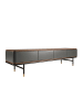 Angel Cerdá TV-Schrank 3265 in Dunkelgrau / Walnuss / Gold – (B)200 x (H)45 x (T)50 cm