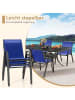 COSTWAY 2er Set Gartenstühle 56x70x84cm in Blau
