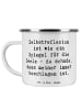 Mr. & Mrs. Panda Emaille Tasse Spruch Selbstreflexion Spiegel mi... in Weiß