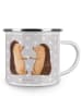 Mr. & Mrs. Panda Becher Igel Liebe ohne Spruch in Grau Pastell