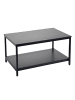 relaxdays Couchtisch in Schwarz - (B)80 x (H)42 x (T)50 cm