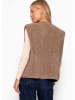 SASSYCLASSY Teddyweste mit Taschen in Taupe