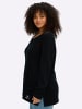 sheego Langarm-Pullover in schwarz