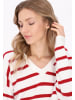 DreiMaster Women Pullover in offwhite red stripe