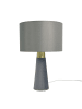 relaxdays Tischlampe in Grau - (H)47 x Ø 40 cm