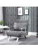 HOMCOM Schlafsofa-65B x 69T x 80H cm-Grau
