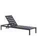 Beliani Gartenliege NARDO in Schwarz - (W) 64 x (H) 29 x (L) 198 cm