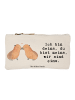 Mr. & Mrs. Panda Schminktasche Capybara Liebe mit Spruch in Weiß