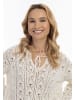 IZIA Damen Strickpullover in Wollweiss