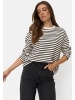 Camel Active Sweatshirt aus 100% Baumwolle in Schwarzweiß