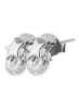 Adeliás Damen Ohrringe – Ohrstecker aus 925 Silber mit Zirkonia in silber