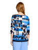 Betty Barclay Printshirt mit Seitenschlitzen in Dunkelblau/Blau